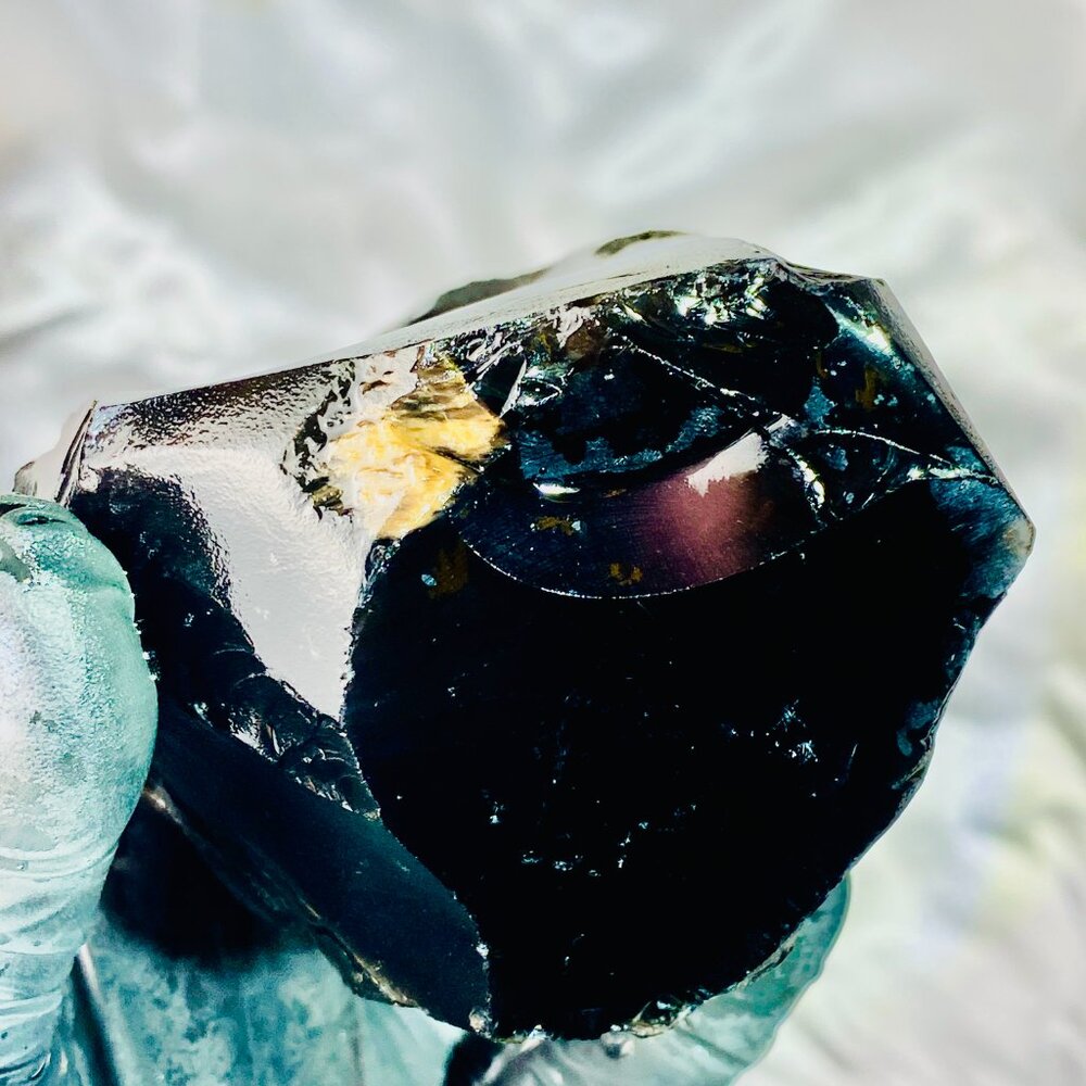 Rainbow Obsidian Rough Raw Lapidary Glass Butte Oregon Rare Purple Green 1+ lbs - Picture 10 of 12